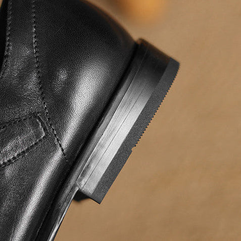 Remy Genuine Leather Almond Toe Mary Jane Flats