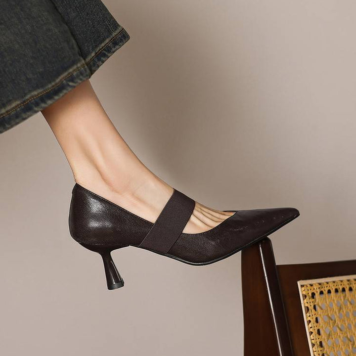 Cyra Genuine Leather Heels