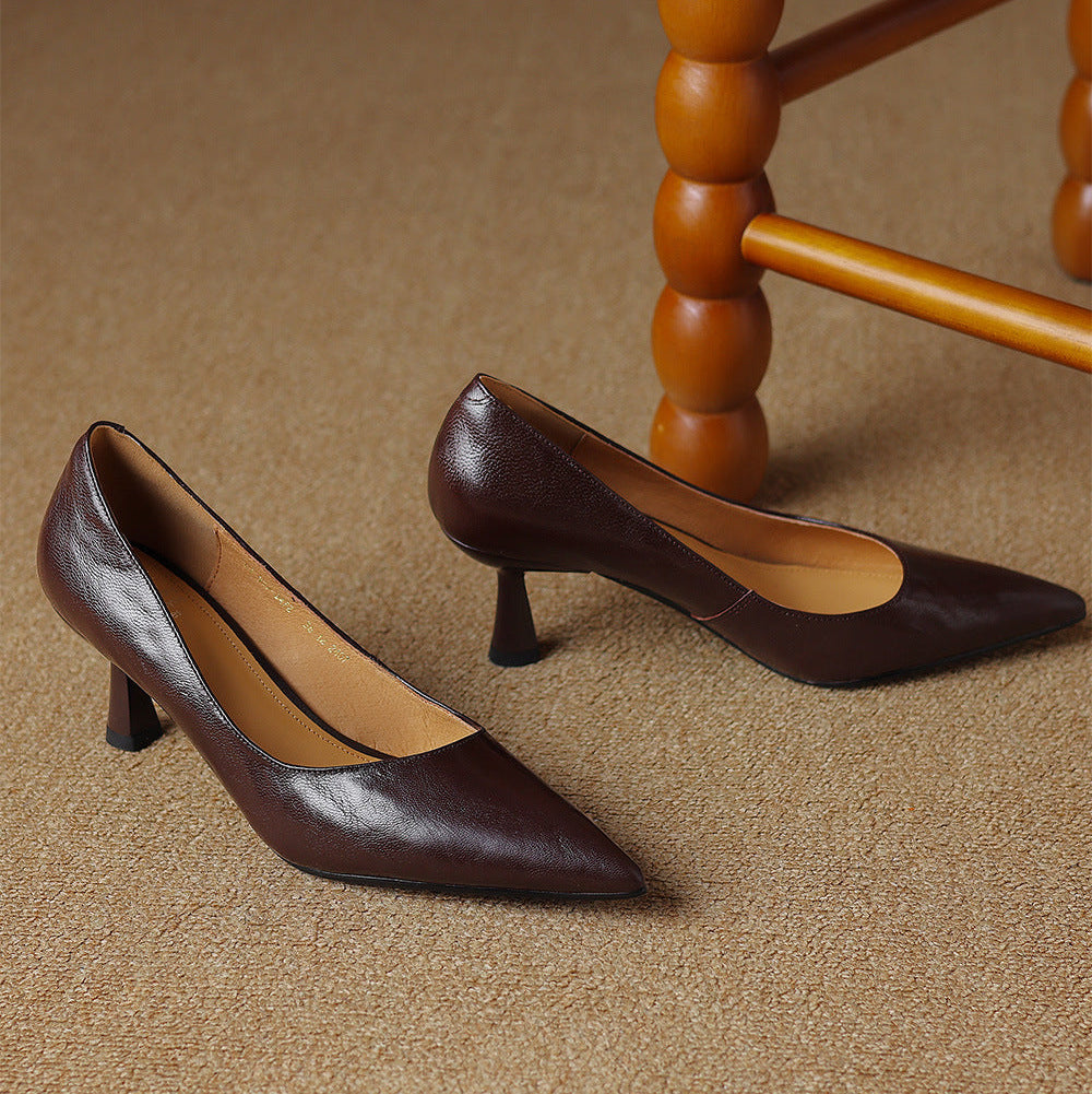 Elore Genuine Leather Heels