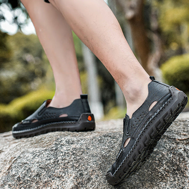 Kairo Hollow Out Leather Comfort Shoes