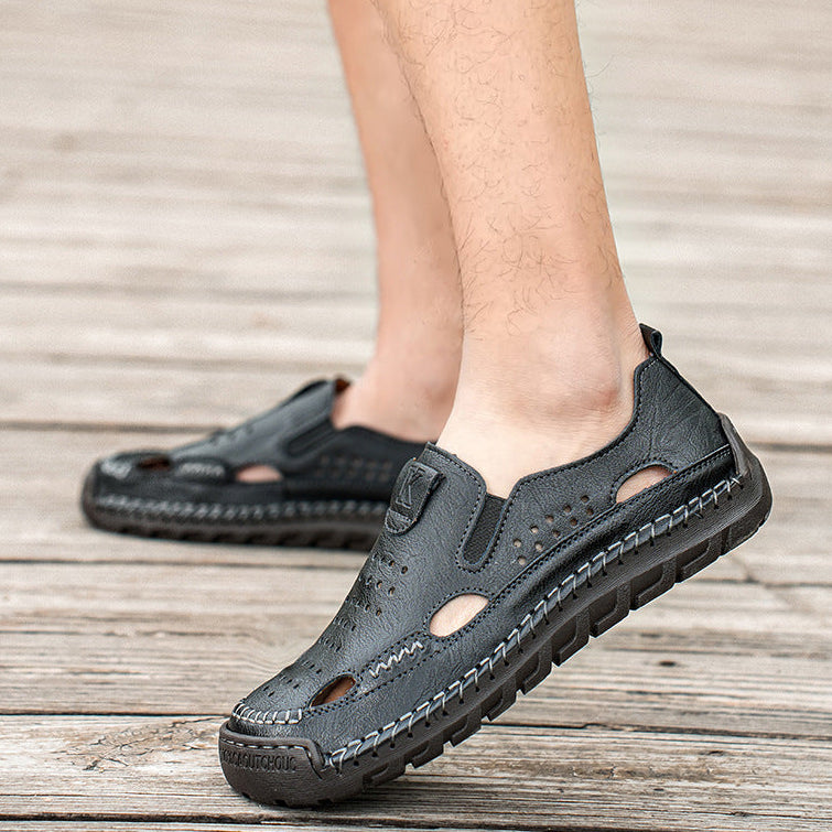 Kairo Hollow Out Leather Comfort Shoes