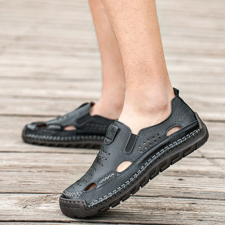 Kairo Hollow Out Leather Comfort Shoes