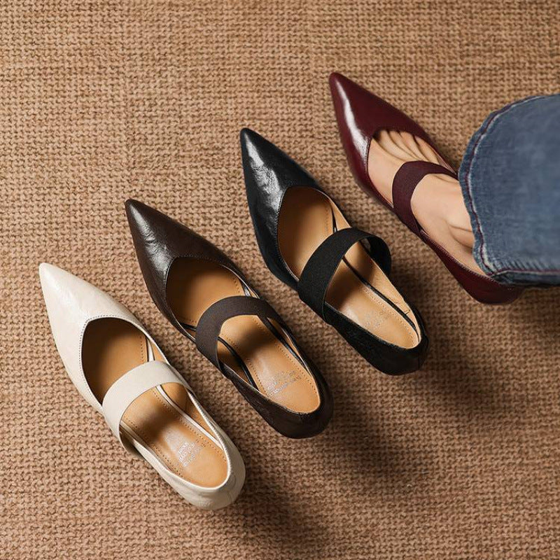Cyra Genuine Leather Heels