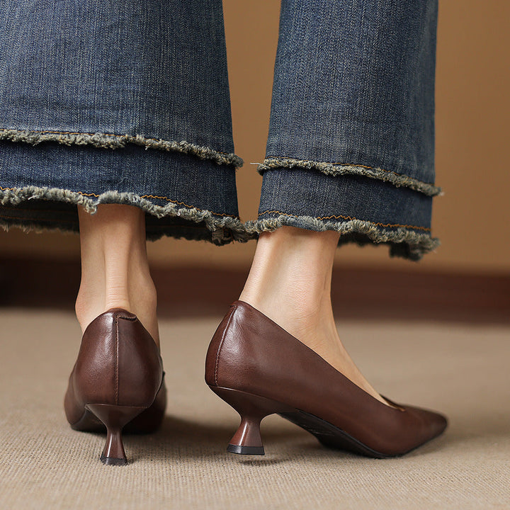 Revia Genuine Leather Heels