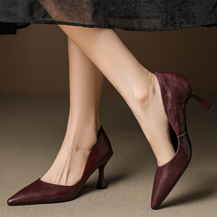 Viora Genuine Leather Heels