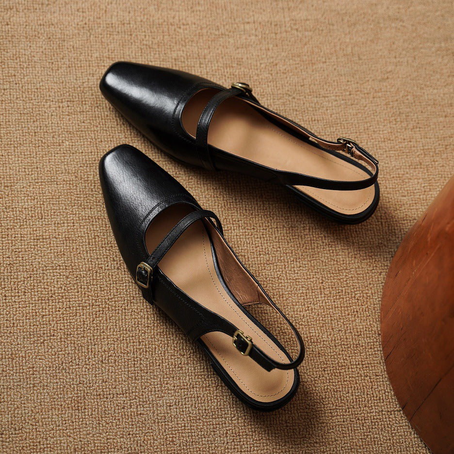 Taver Genuine Leather Slingbacks