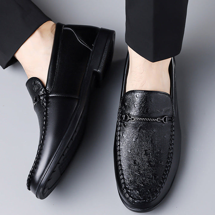 Elmar Textured Leather Bit Loafers