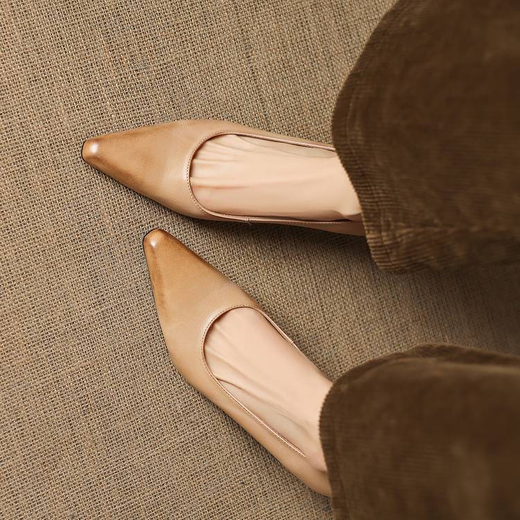 Zyla Genuine Leather Heels