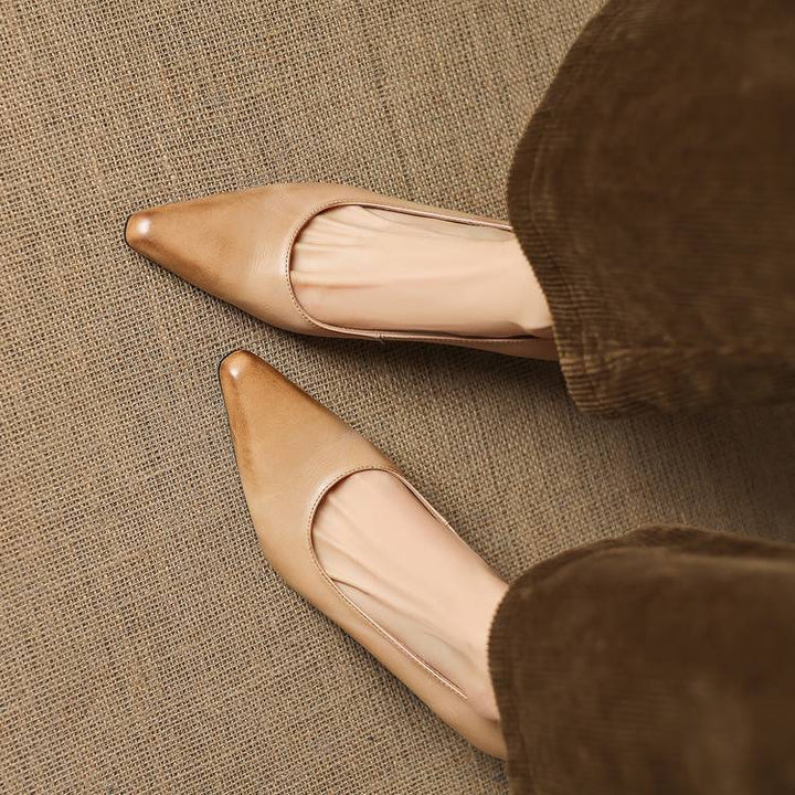 Zyla Genuine Leather Heels
