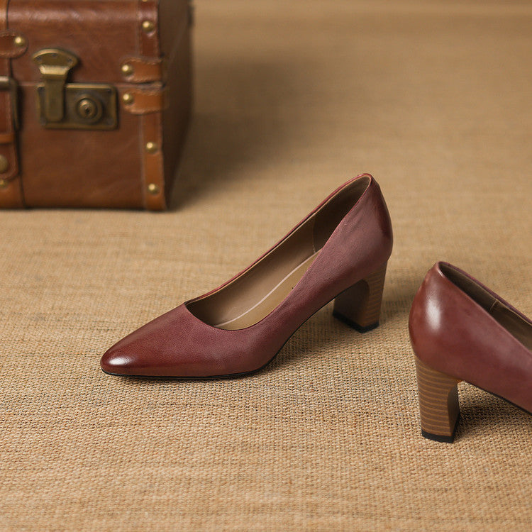 Velia Genuine Leather Heels