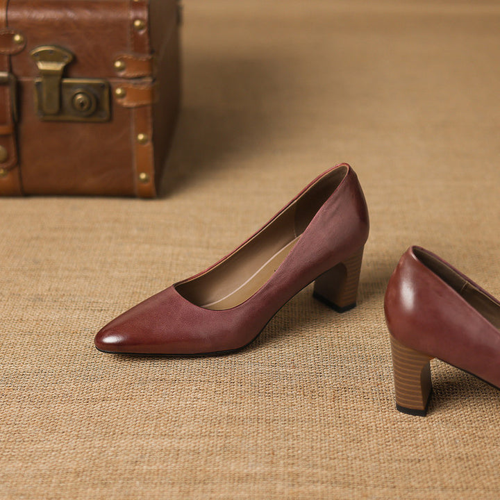 Velia Genuine Leather Heels