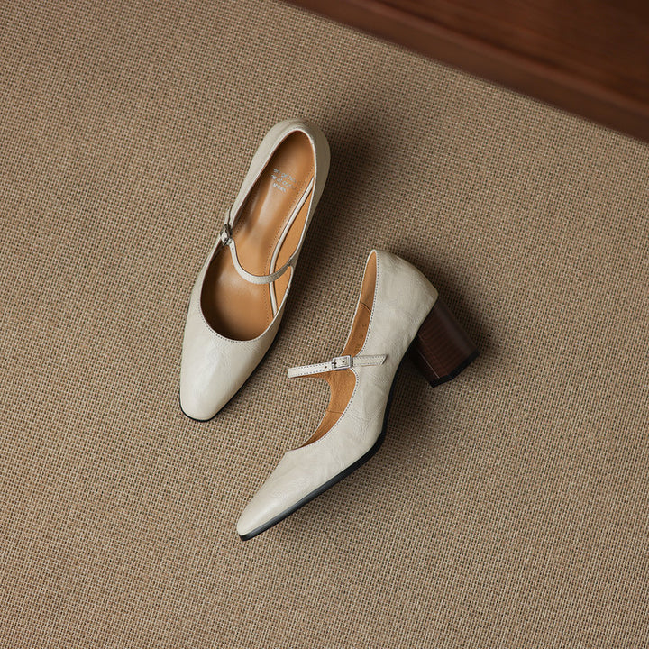 Veria Genuine Leather Heels