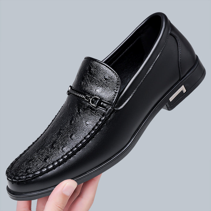 Elmar Textured Leather Bit Loafers