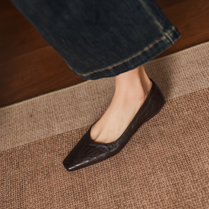 Milan Genuine Leather Flats