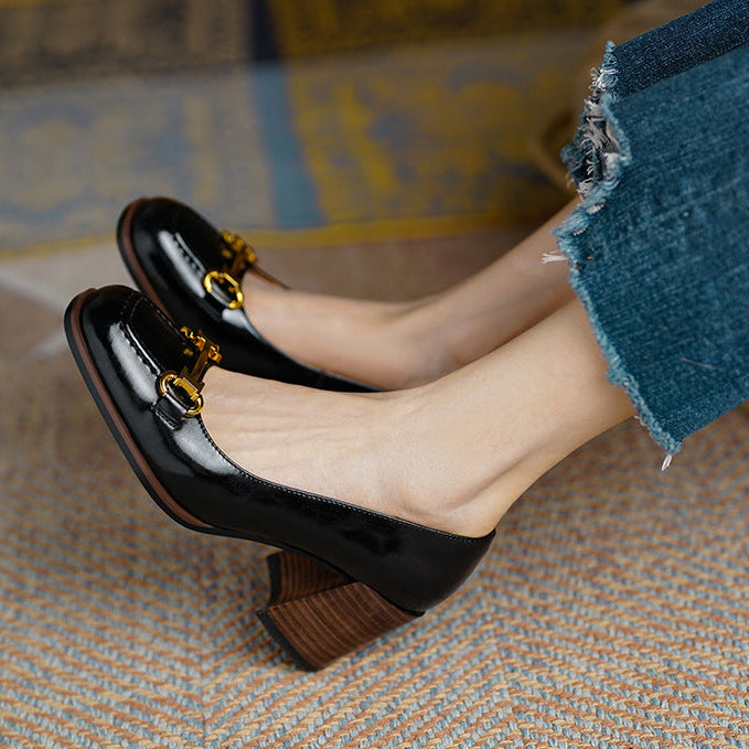 Velyn Genuine Leather Heels