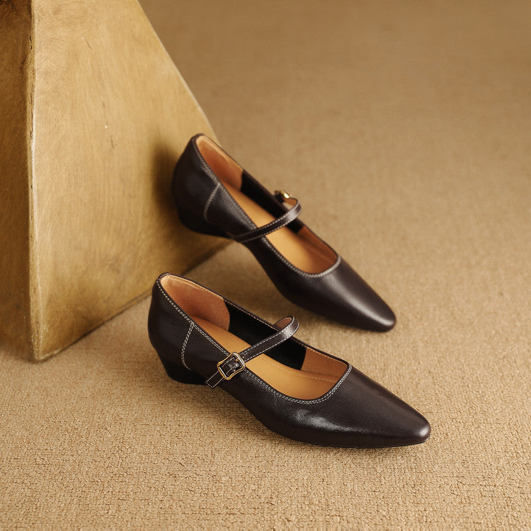 Rena Genuine Leather Pumps