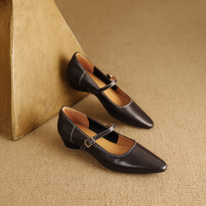 Rena Genuine Leather Pumps