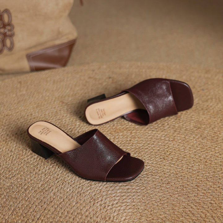 Avena Genuine Leather Mules