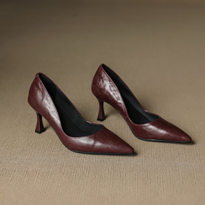 Viora Genuine Leather Heels