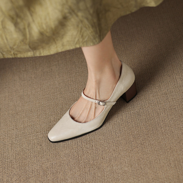 Veria Genuine Leather Heels
