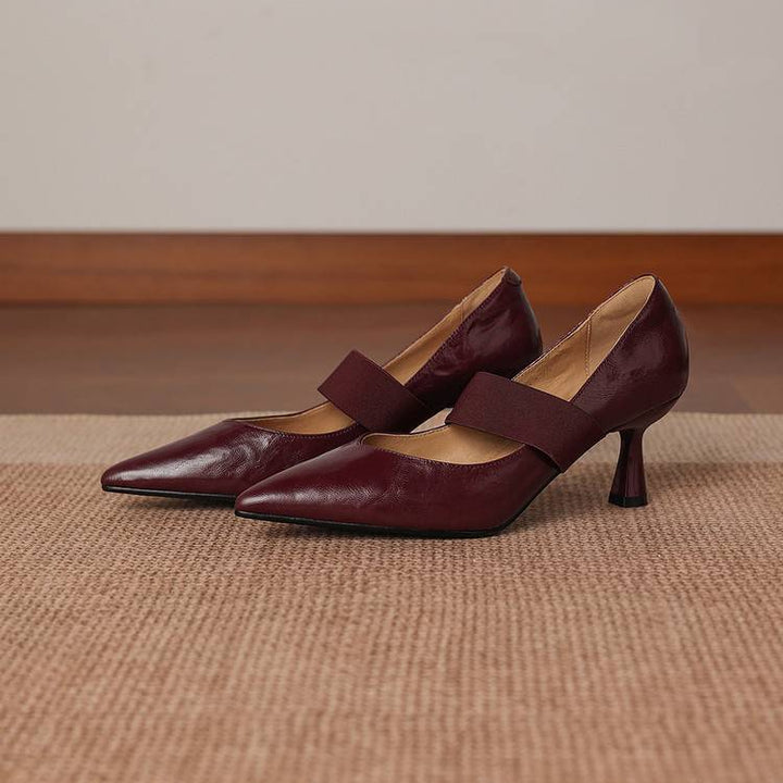 Cyra Genuine Leather Heels