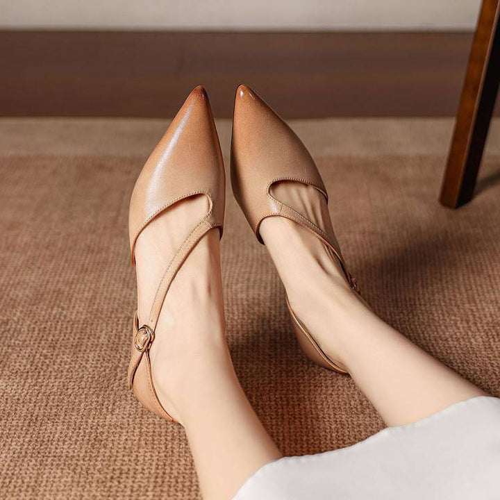 Vela Genuine Leather D'Orsay Pumps