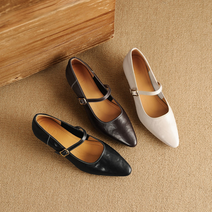 Rena Genuine Leather Pumps