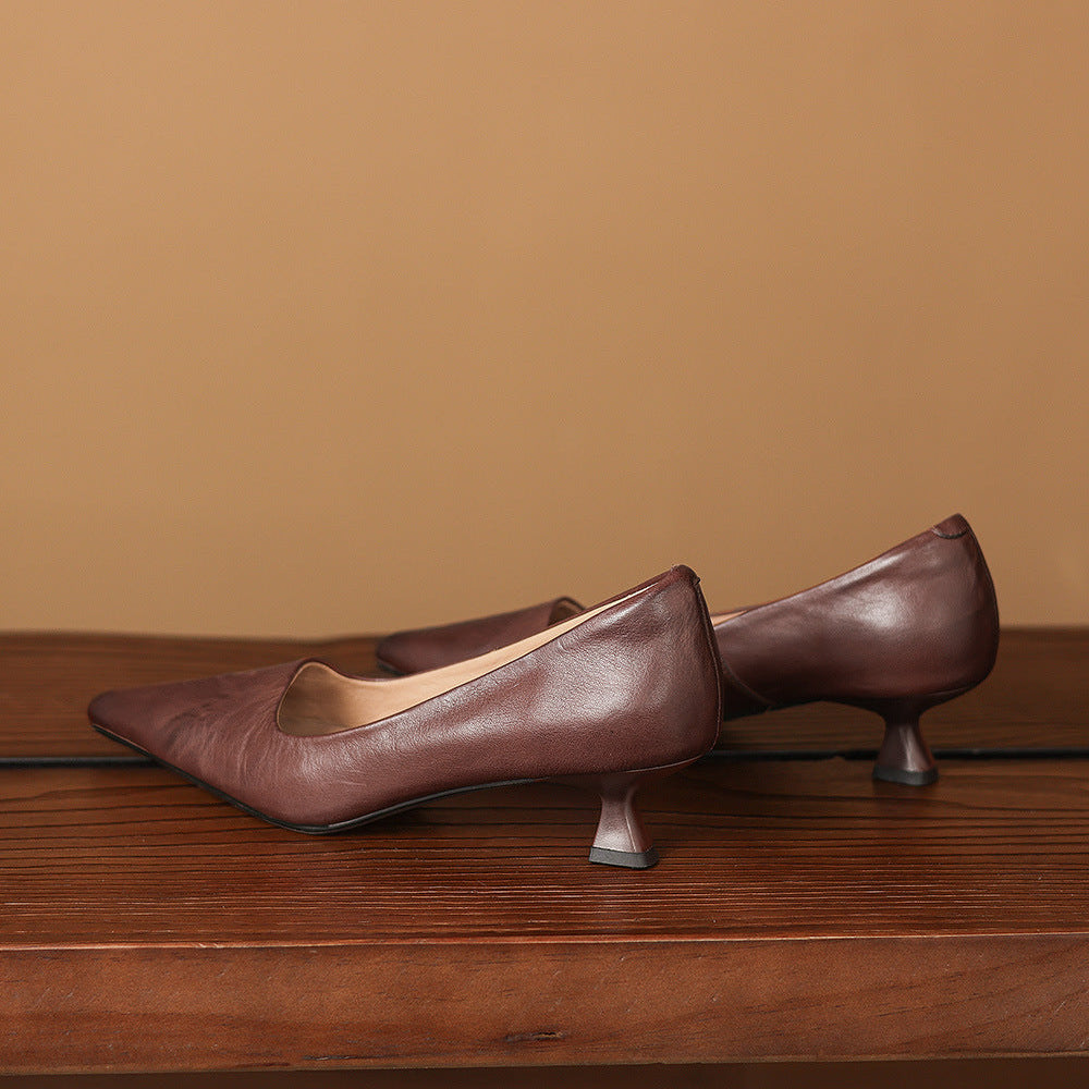 Revia Genuine Leather Heels