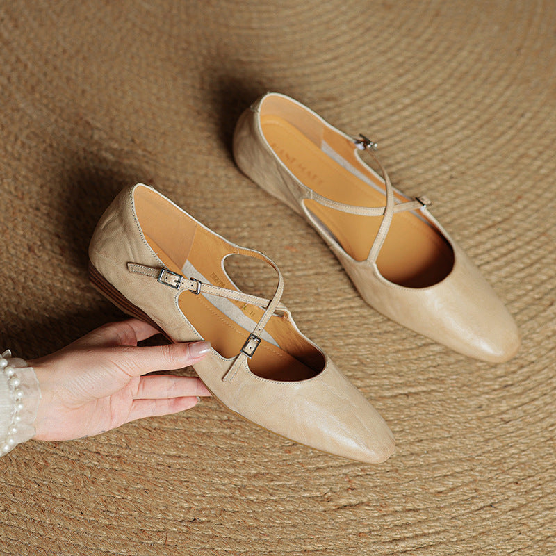 Eclan Genuine Leather Flats