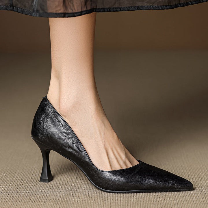Viora Genuine Leather Heels