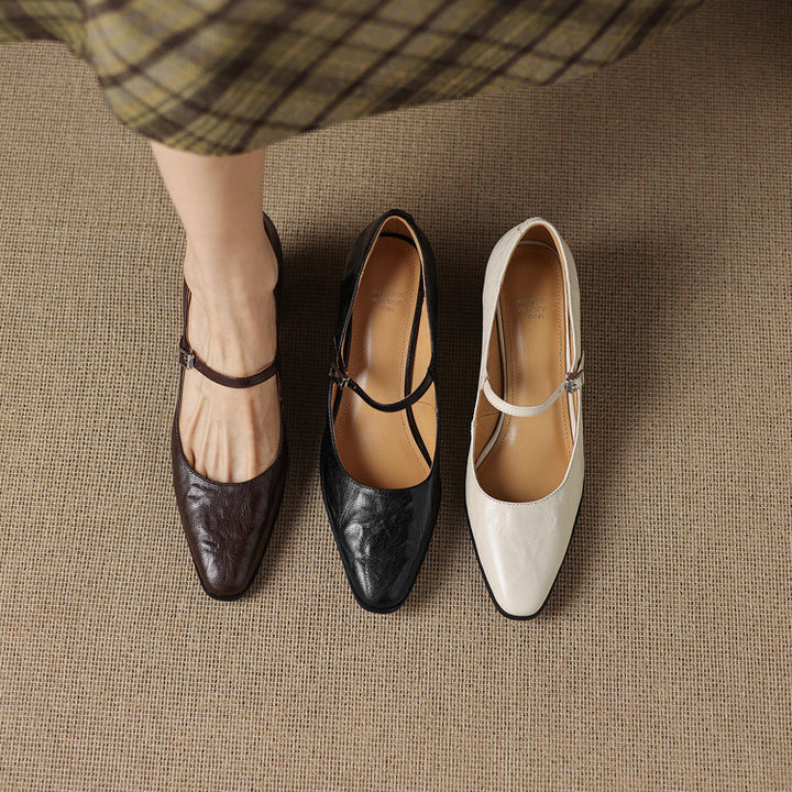 Veria Genuine Leather Heels