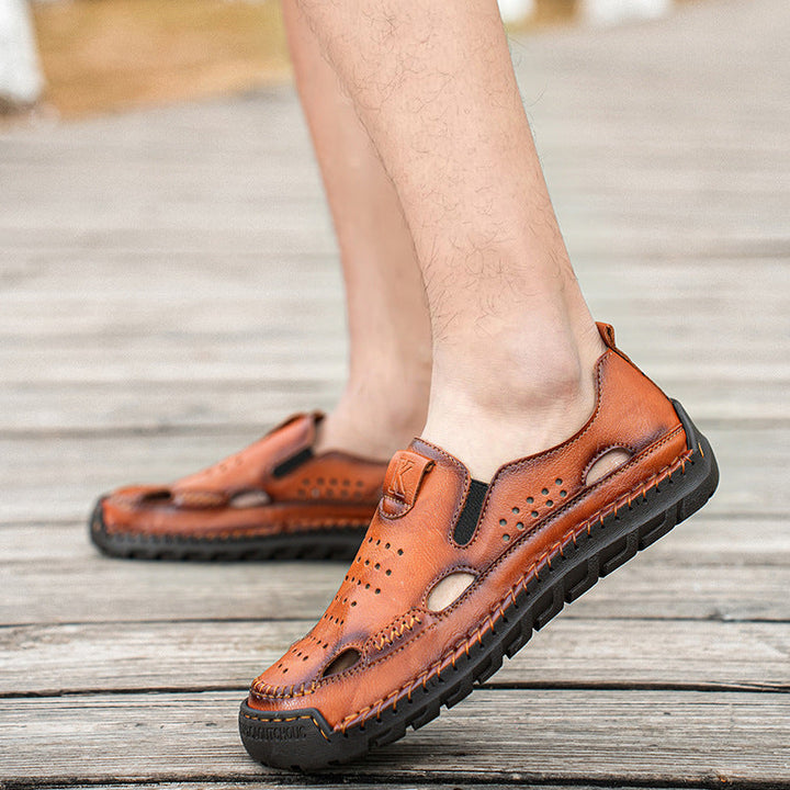 Kairo Hollow Out Leather Comfort Shoes