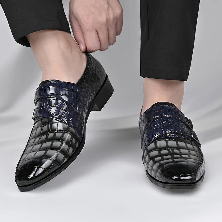 Brixon Dual Monk Strap Leather Shoes