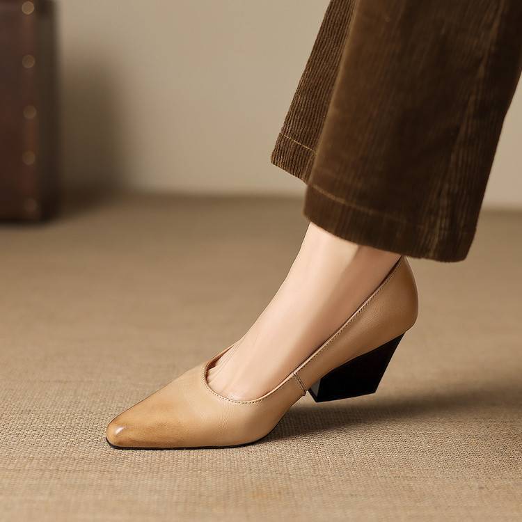 Zyla Genuine Leather Heels