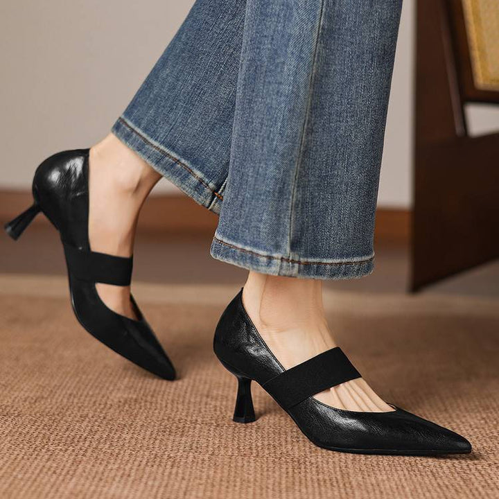 Cyra Genuine Leather Heels