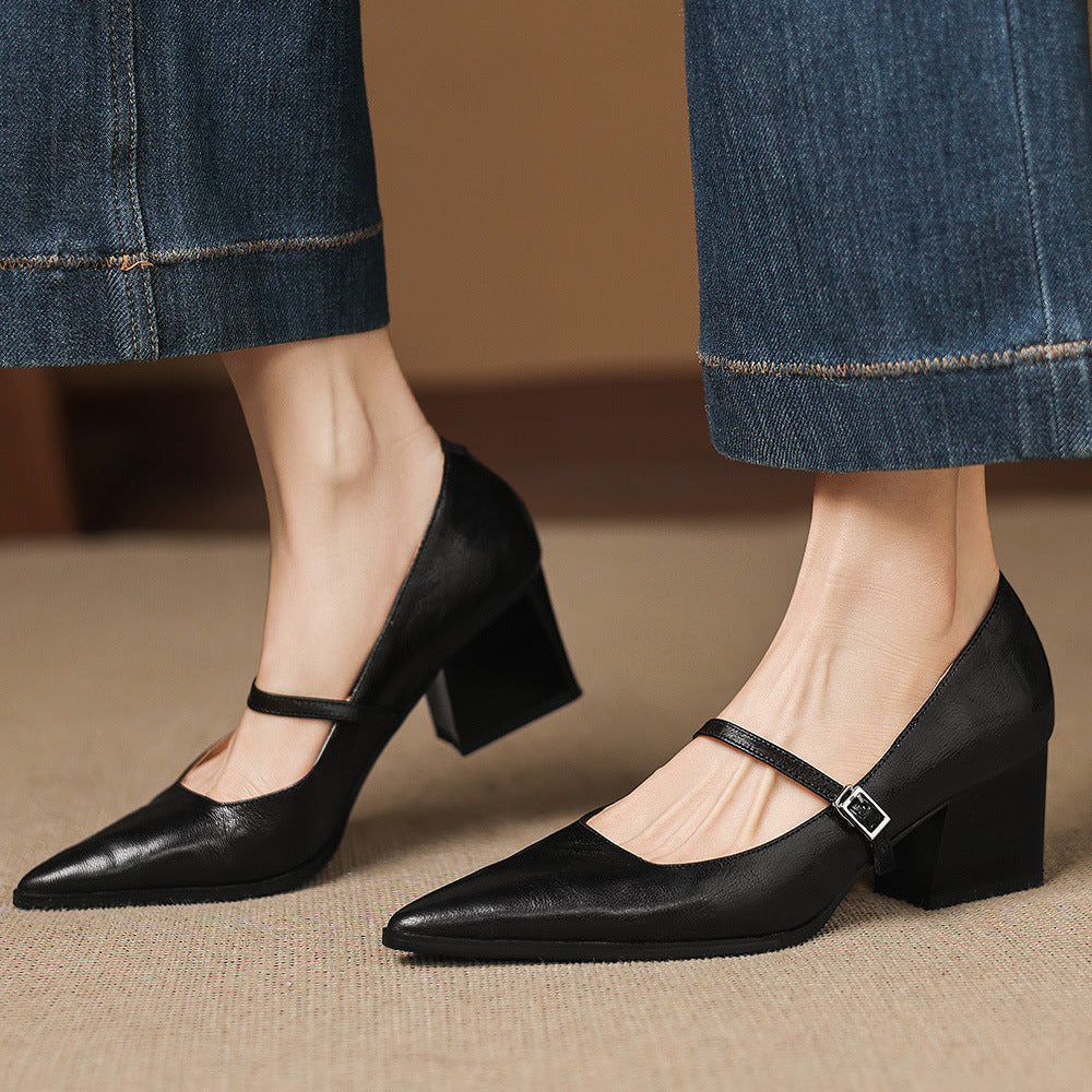 Orvia Genuine Leather Heels