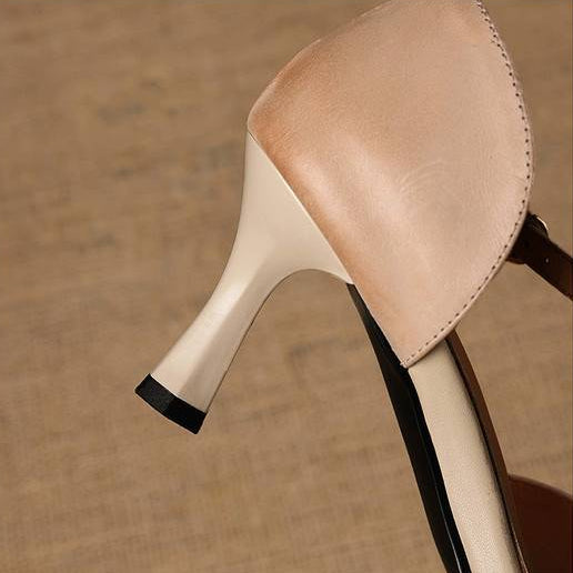 Evani Genuine Leather D'Orsay Heels