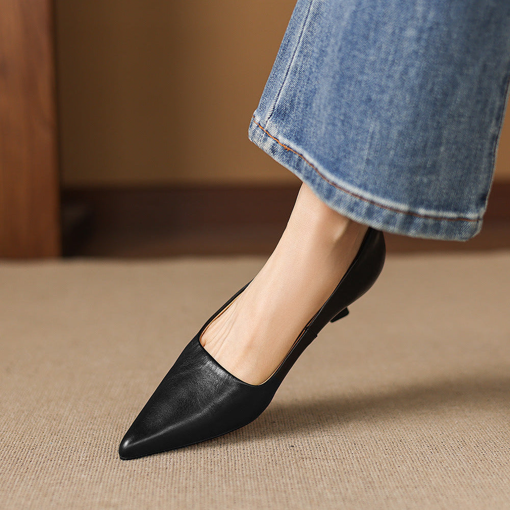 Revia Genuine Leather Heels