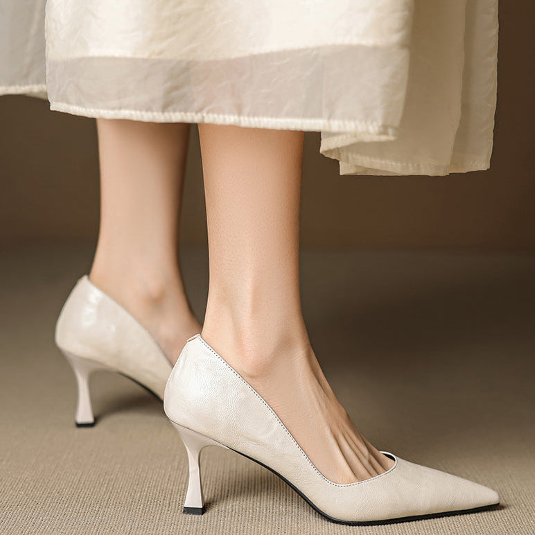 Viora Genuine Leather Heels