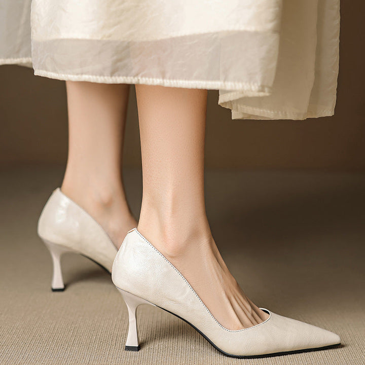 Viora Genuine Leather Heels