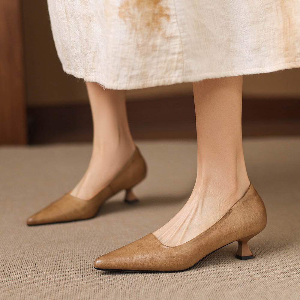 Revia Genuine Leather Heels
