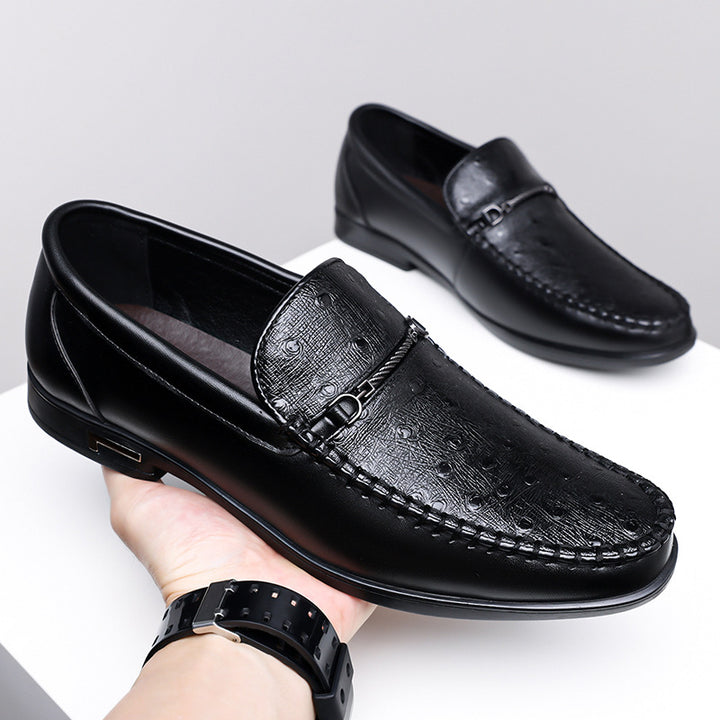 Elmar Textured Leather Bit Loafers