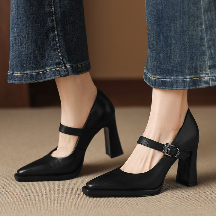 Claya Genuine Leather Heels