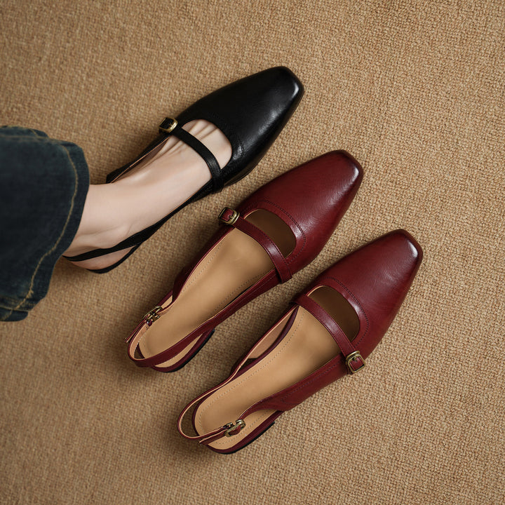 Taver Genuine Leather Slingbacks