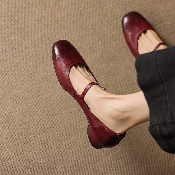 Seren Genuine Leather Flats
