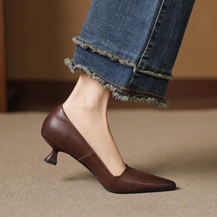 Revia Genuine Leather Heels