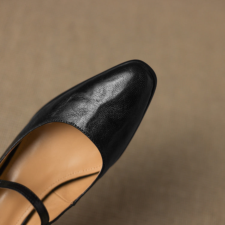 Veria Genuine Leather Heels