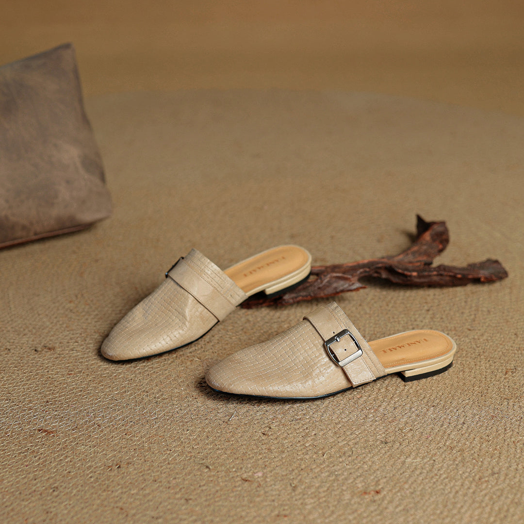 Emrie Genuine Leather Mules