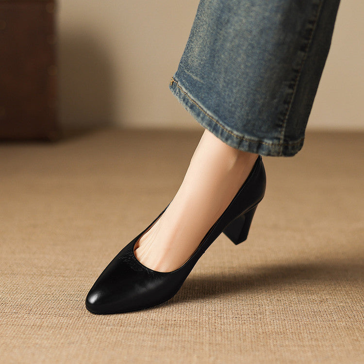 Velia Genuine Leather Heels