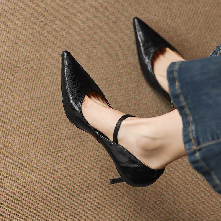 Eda Genuine leather Pointed-Toe Pumps